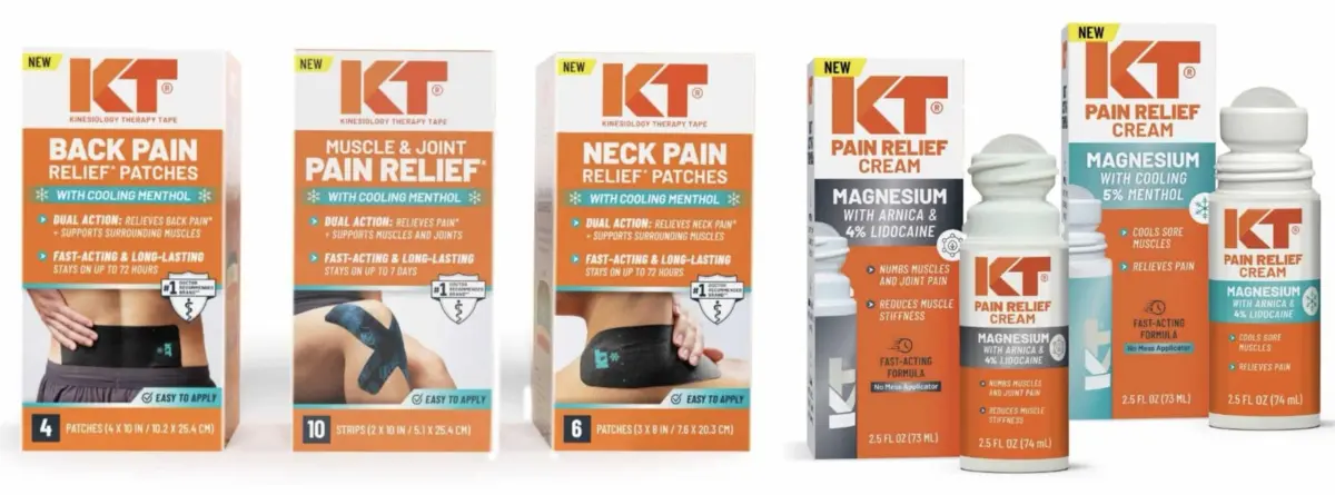 KT Expands Beyond Kinesiology Tape with New Wearable and Topical Pain Relief Line