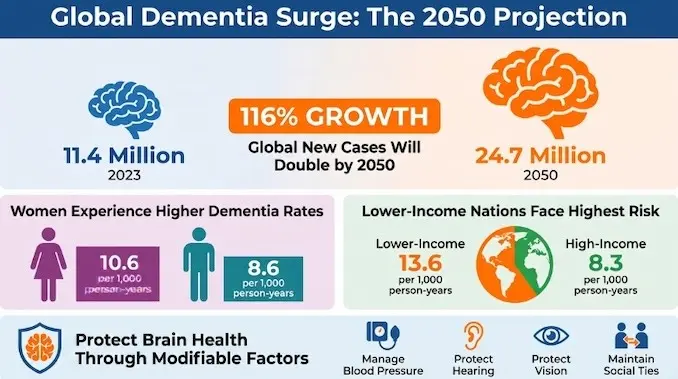Global Dementia Cases Projected to Double by 2050, Major Study Warns